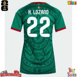 Mexico Hirving Lozano #22 Replica Home Stadium Shirt for Women World Cup 2026 Short Sleeve